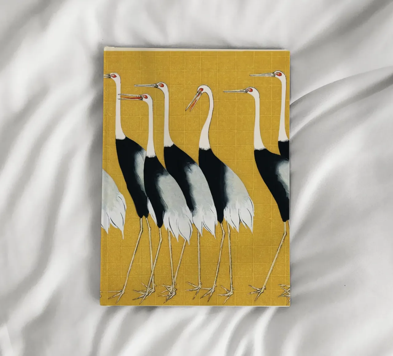 Japanese Cranes print Notizbuch von Classic Art Prints