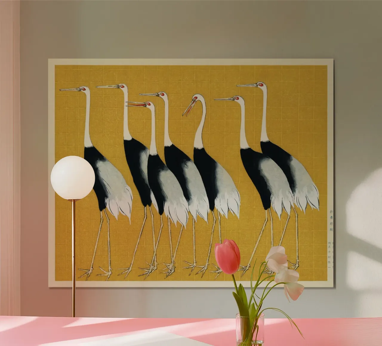 Japanese Cranes print poster da Classic Art Prints