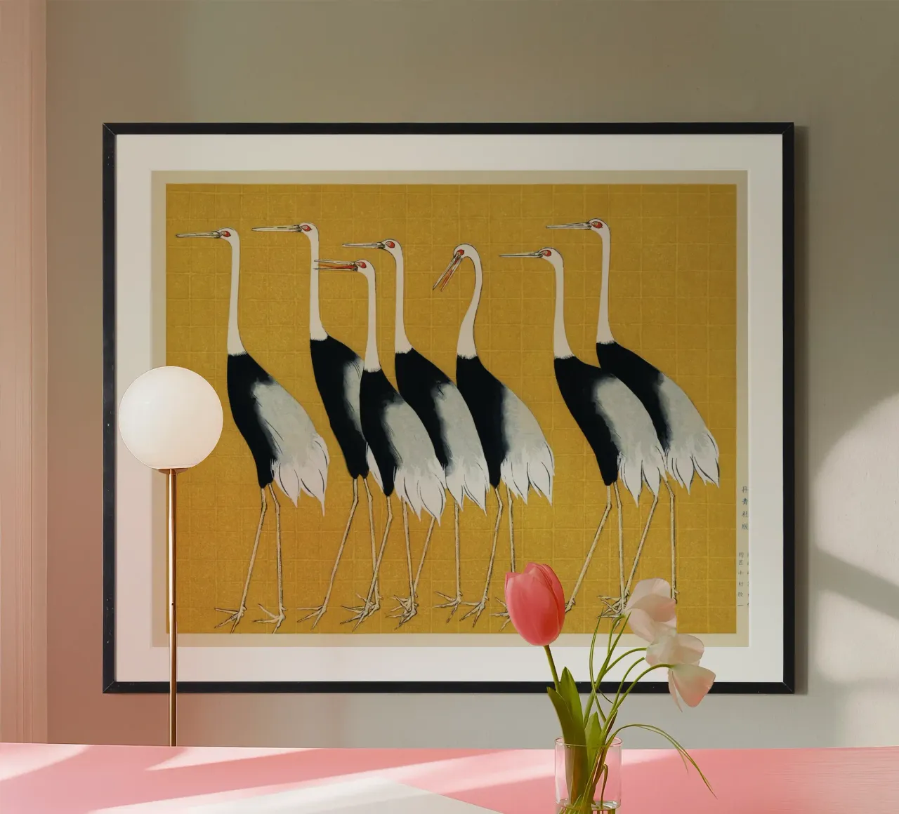 Japanese Cranes print poster da Classic Art Prints