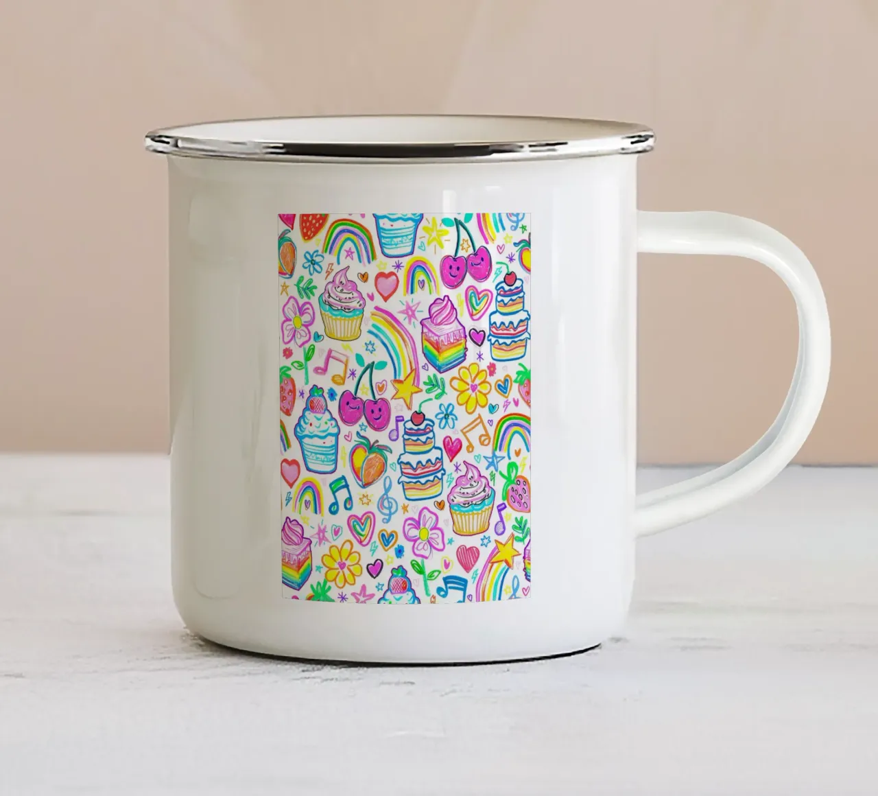 Scarabocchi per dolci tazza in smalto da Jess Stempel