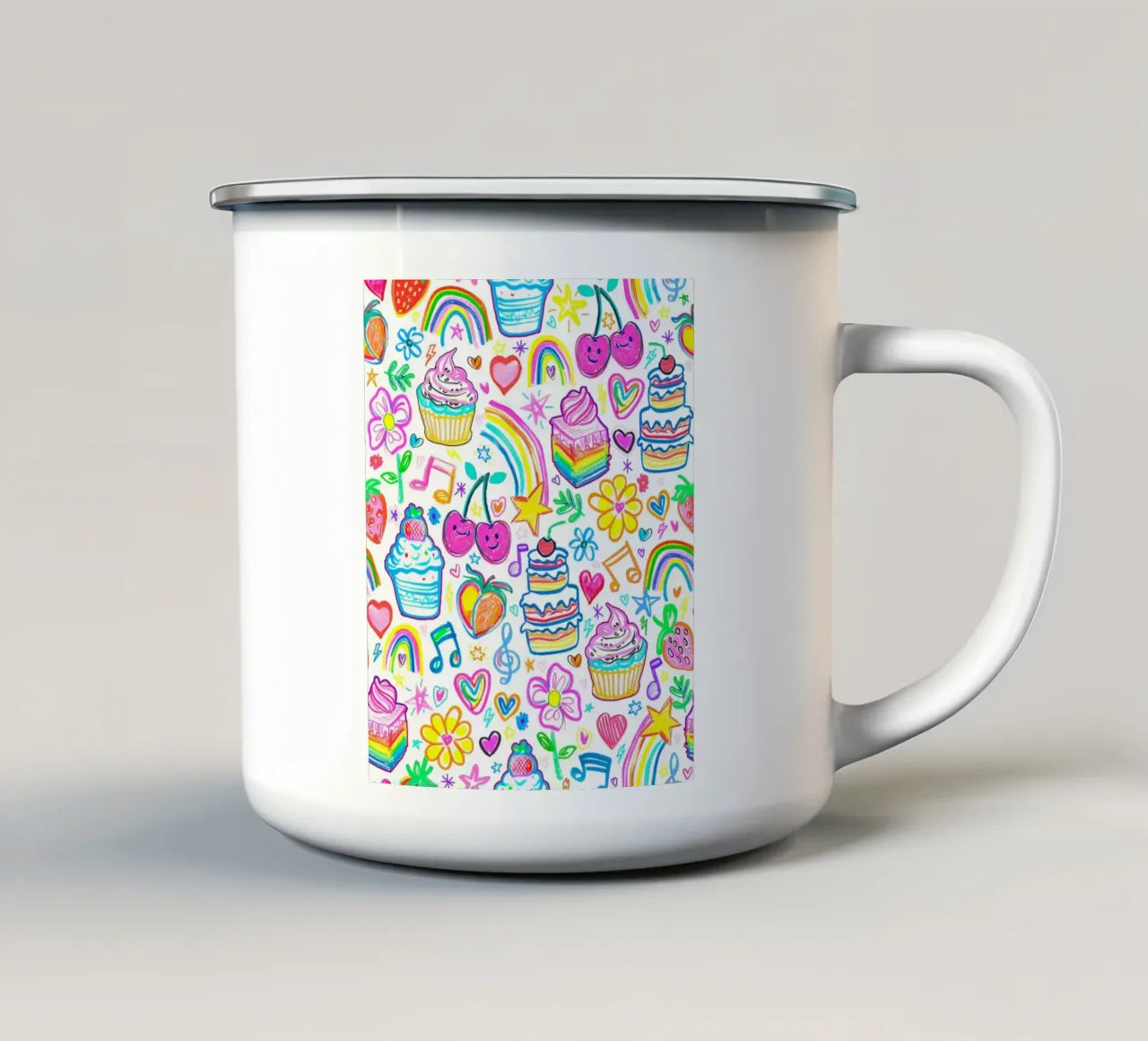 Scarabocchi per dolci tazza in smalto da Jess Stempel