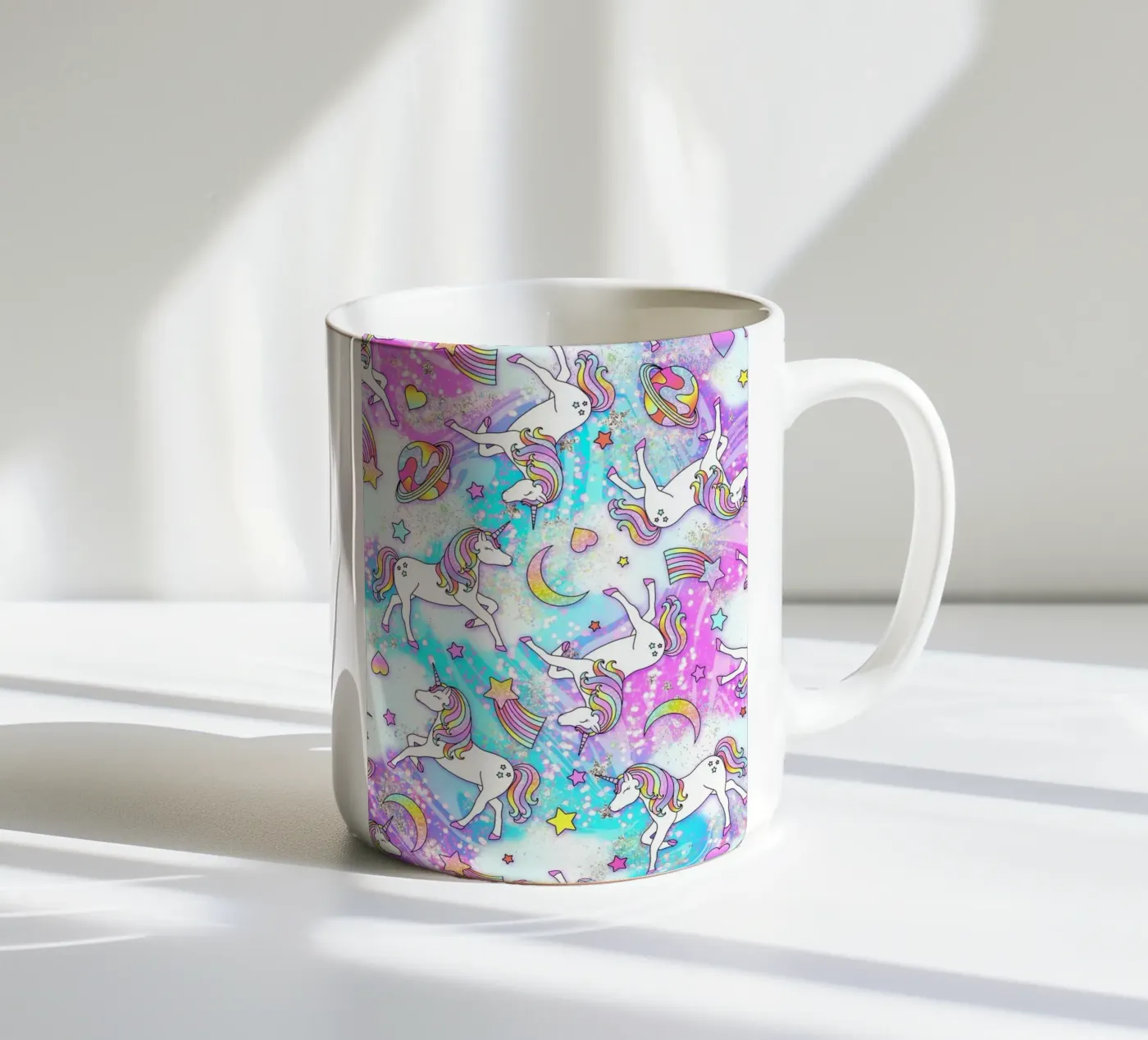 Unicorns ceramic mug by Jess Stempel