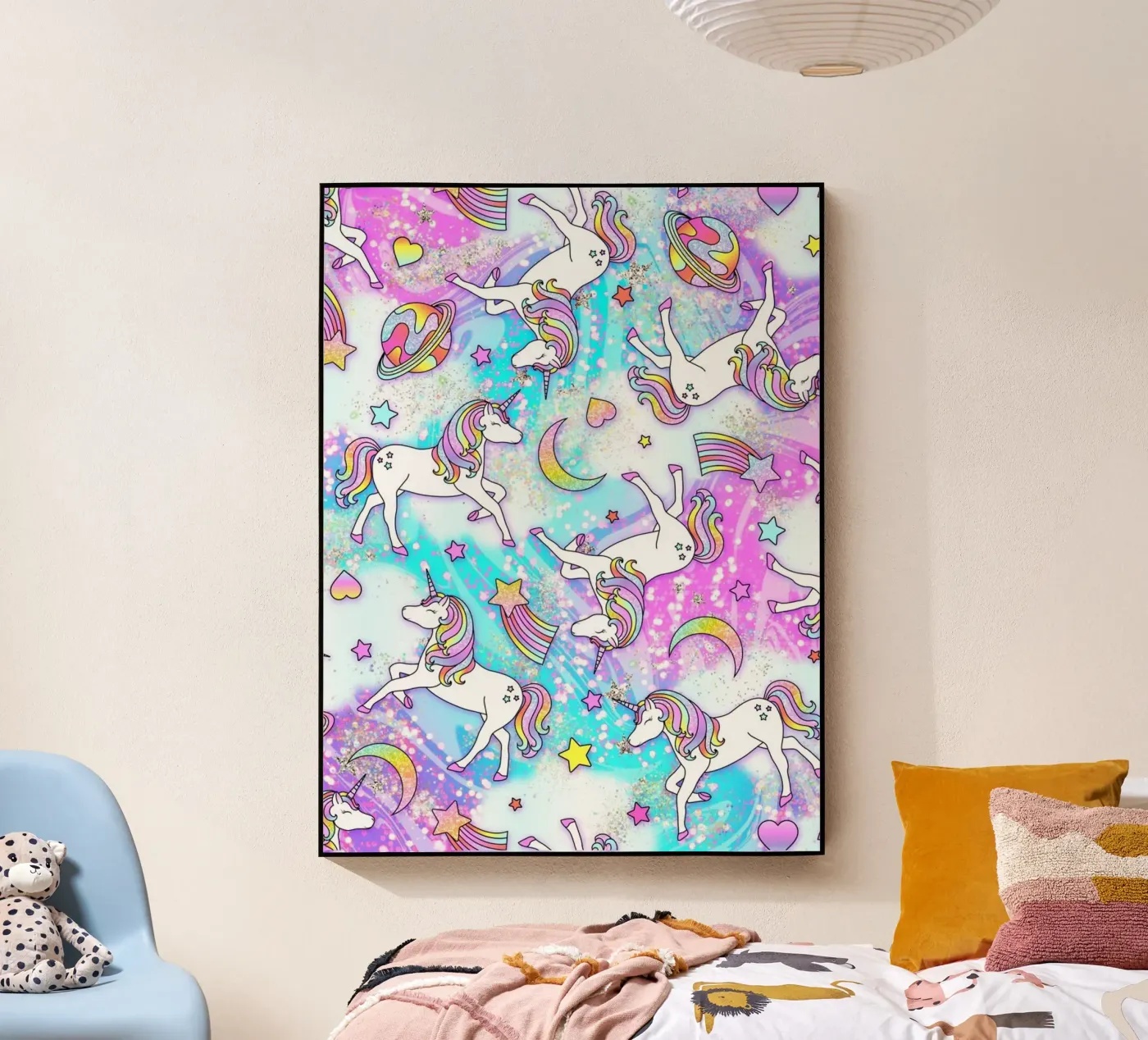 Eenhoorns acryl van Jess Stempel