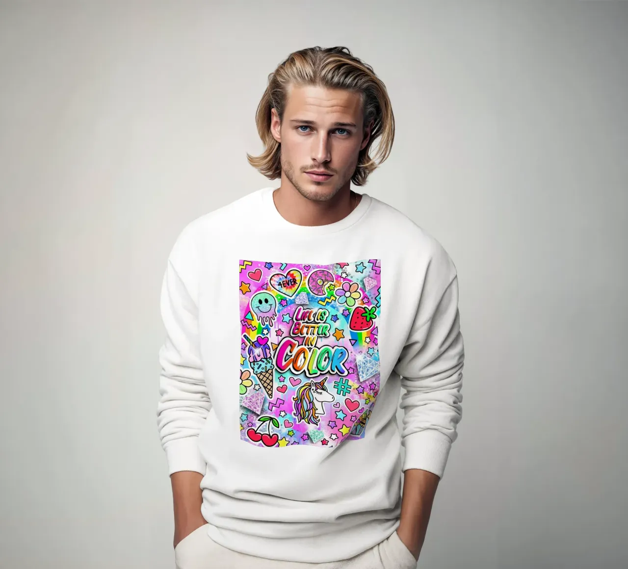 La vita è migliore a colori felpa da Jess Stempel