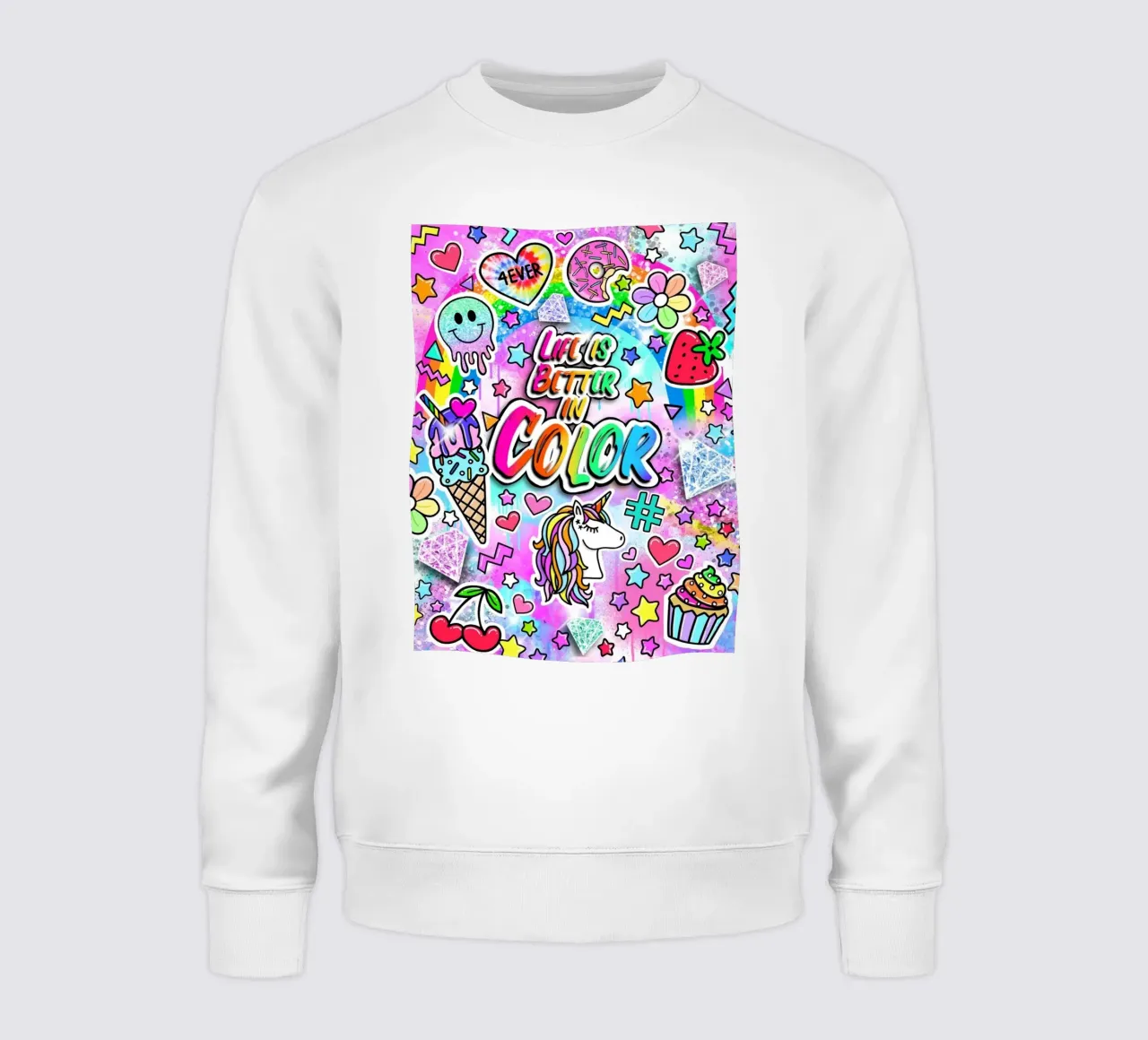 La vita è migliore a colori felpa da Jess Stempel