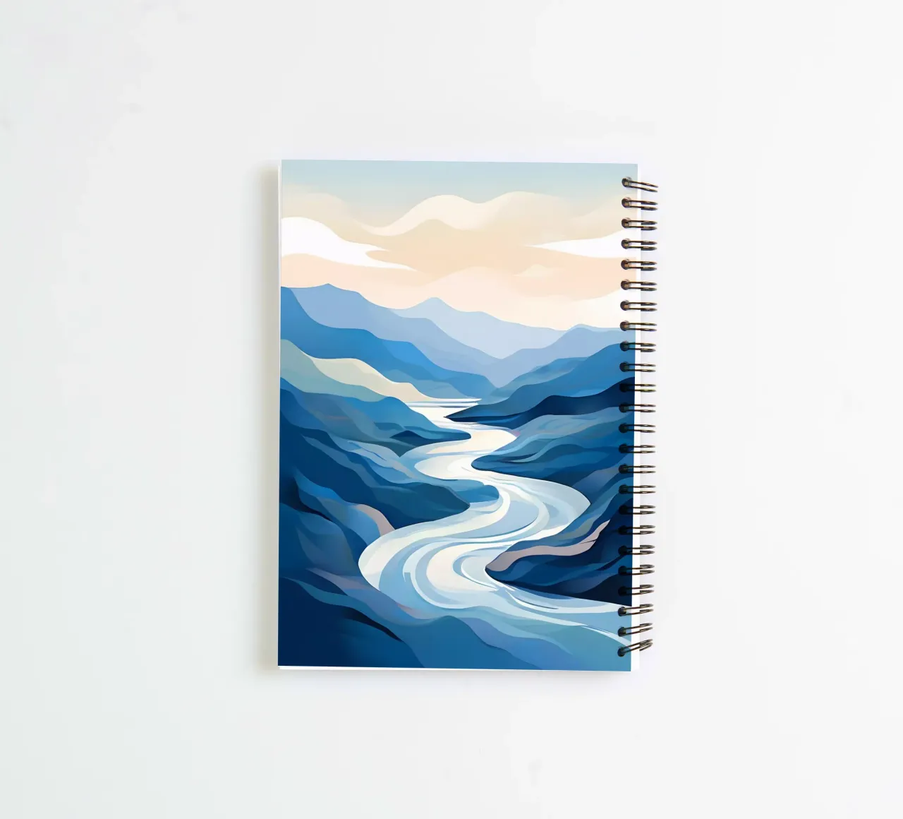 Serene River Valley spiral notebook by Artistic-shop