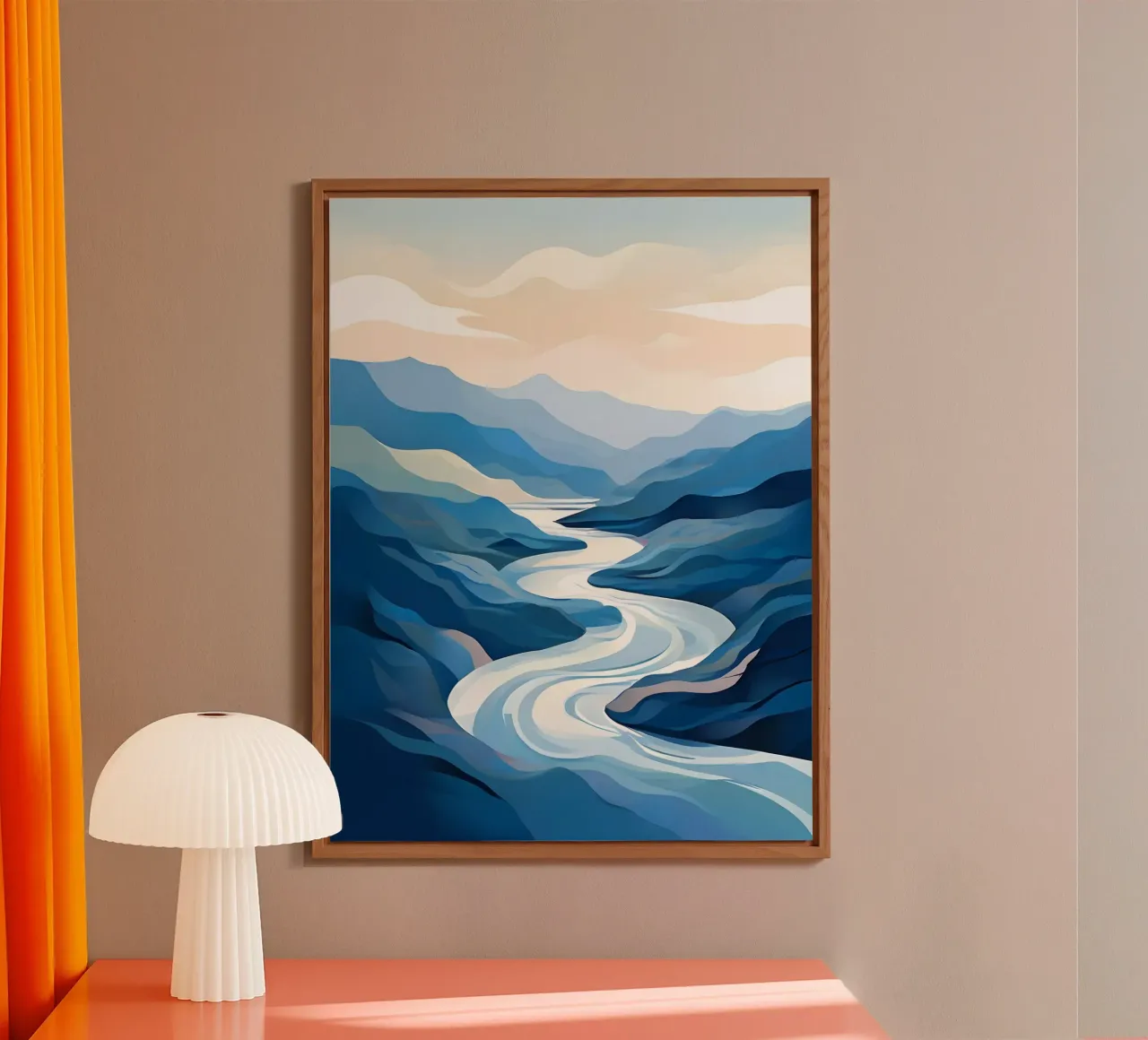Valle del fiume serena alluminio dibond da Artistic-shop