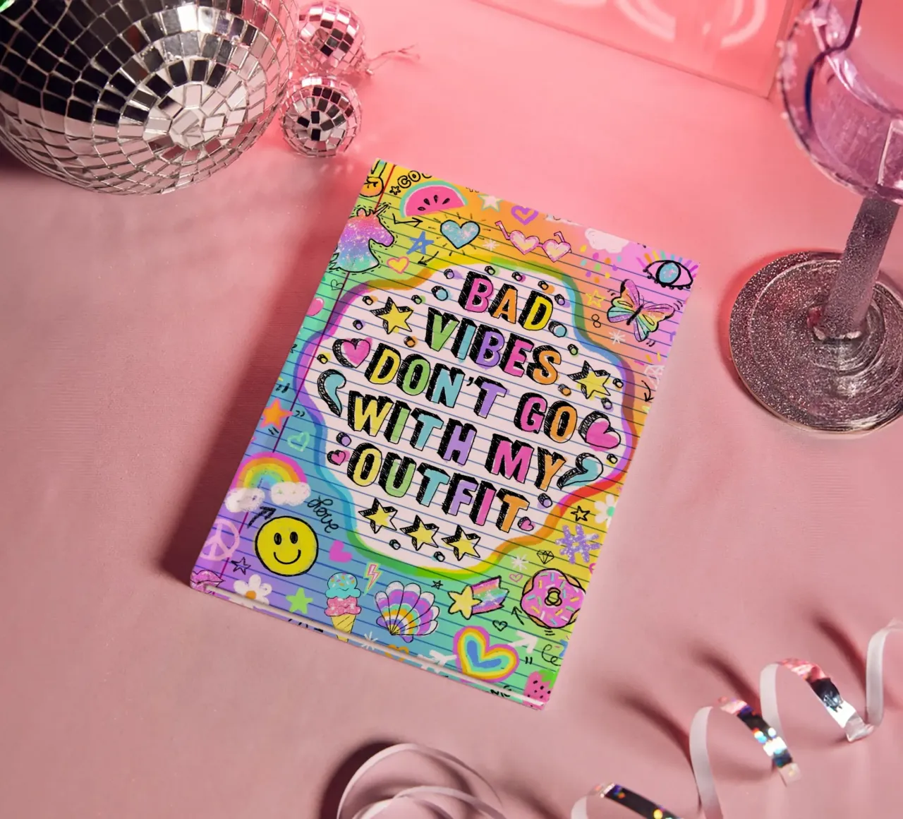 Bad Vibes Don't Go with My Outfit notebook by Jess Stempel