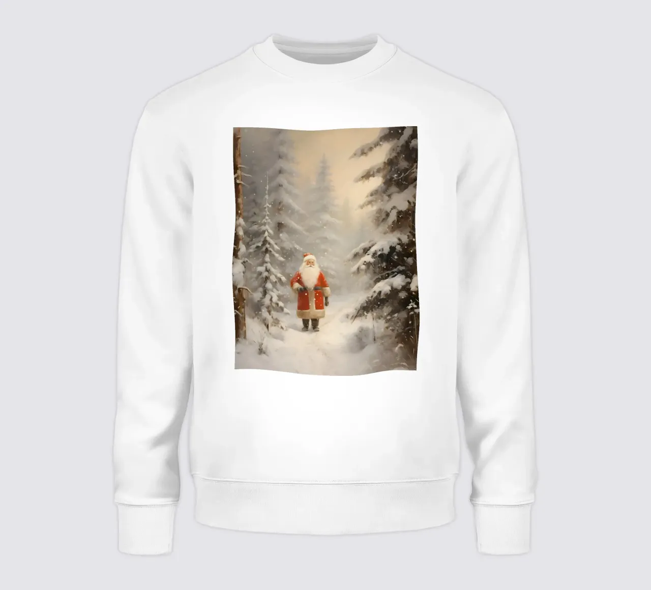 Babbo Natale nella foresta innevata - idillio invernale felpa da Studio Vibe
