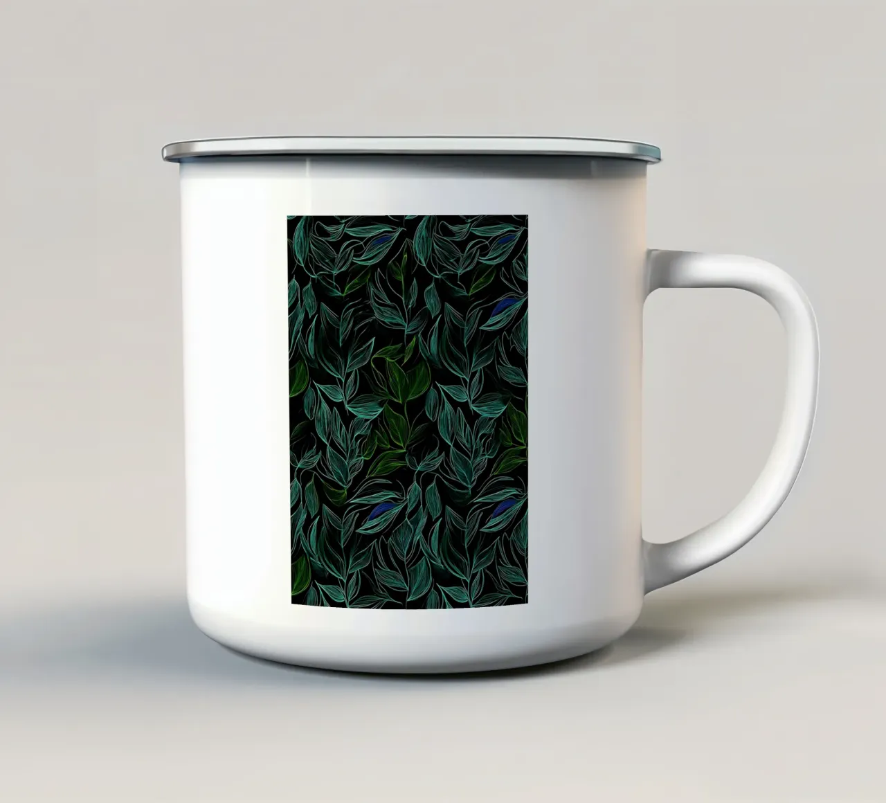 Arazzo acquatico sereno tazza in smalto da Artistic-shop