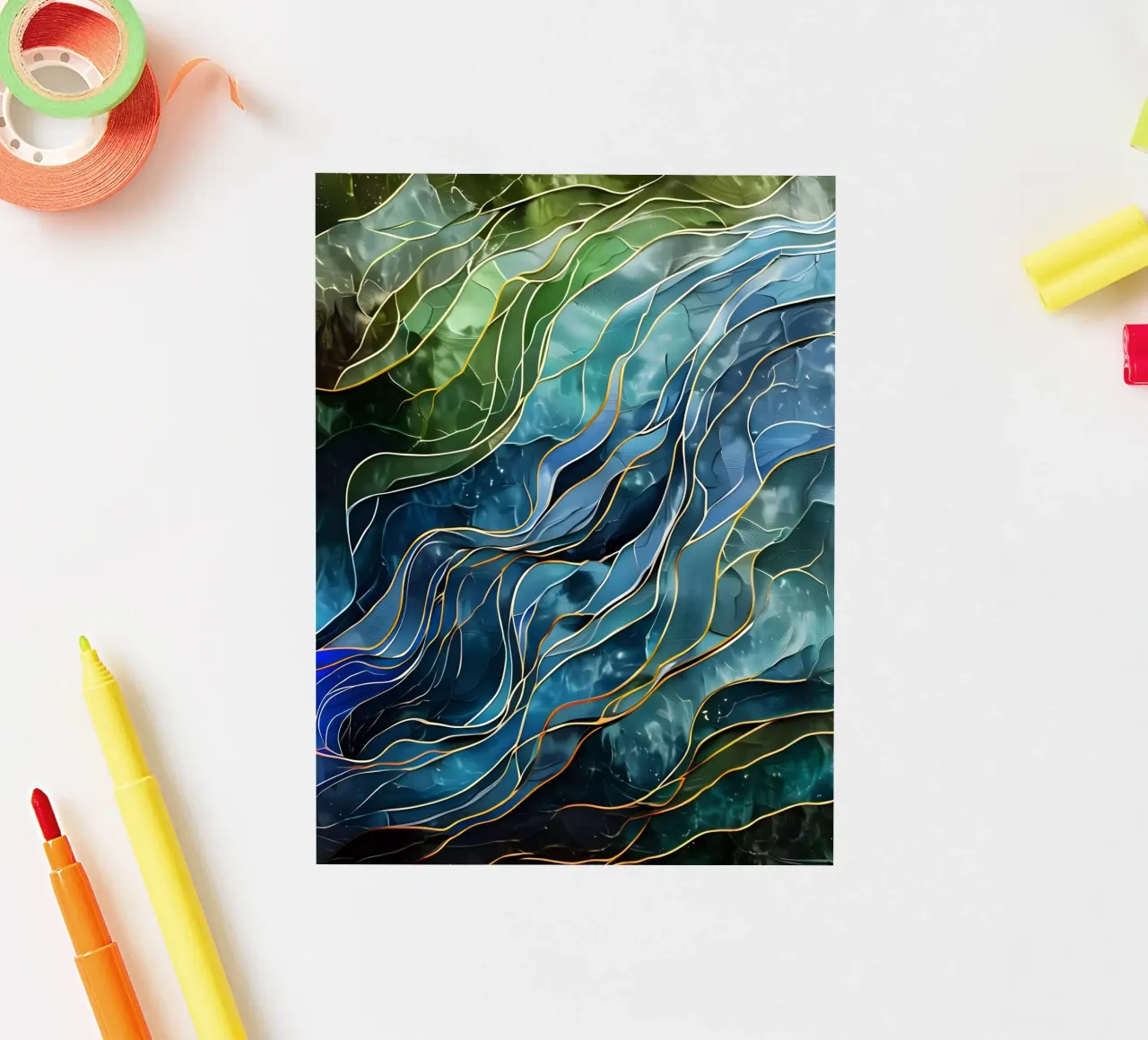 Celestial Currents sticker by Artistic-shop