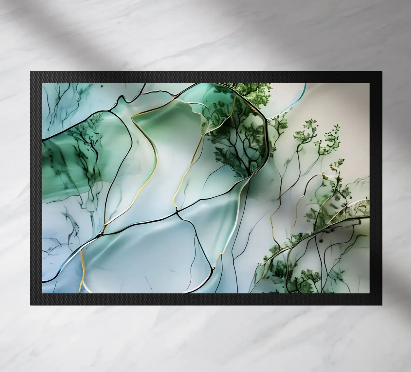 Flüssiger Wald Fußmatte von Artistic-shop