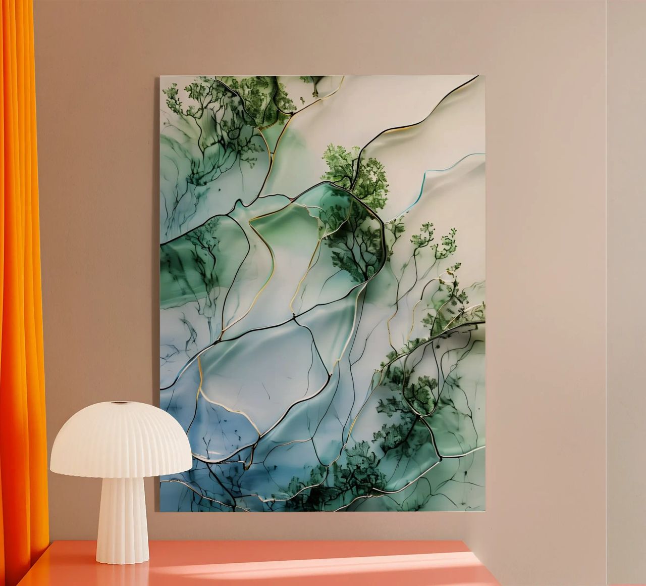 Vloeiend bos acryl van Artistic-shop
