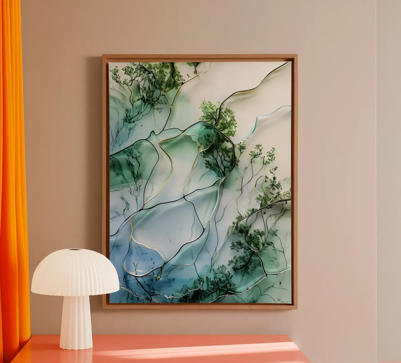 Foresta fluida tela con Cornice a cassetta da Artistic-shop