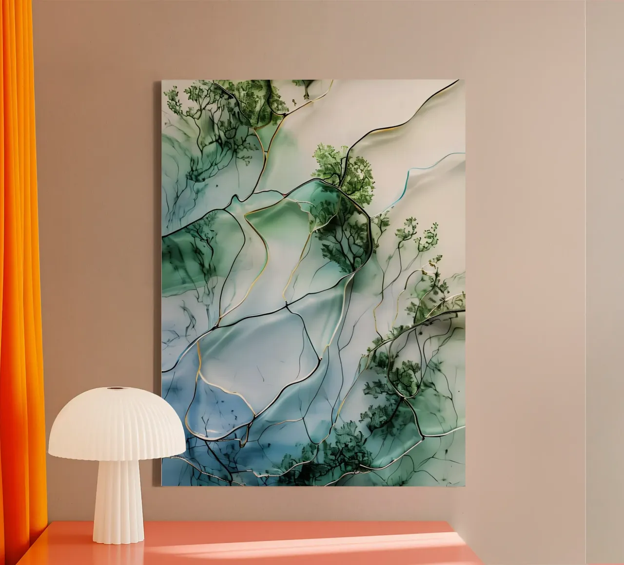 Foresta fluida tela con Cornice a cassetta da Artistic-shop