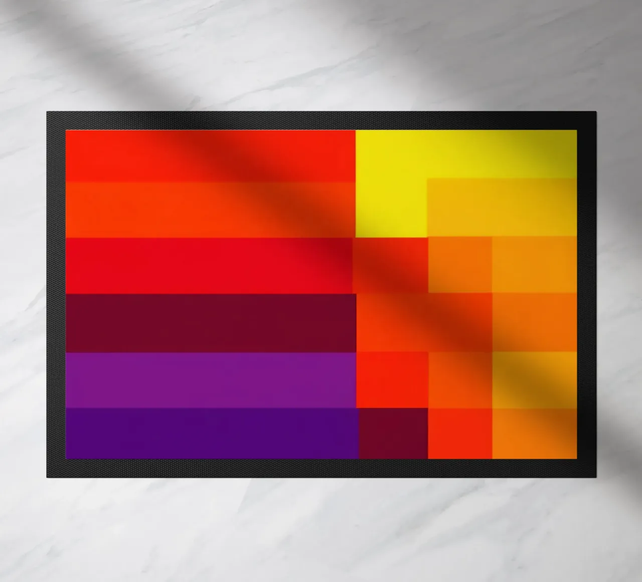 Blue hour between day and night | Abstract colour fields doormat by Autofocus