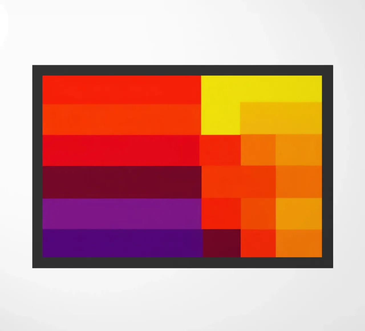 Blue hour between day and night | Abstract colour fields doormat by Autofocus