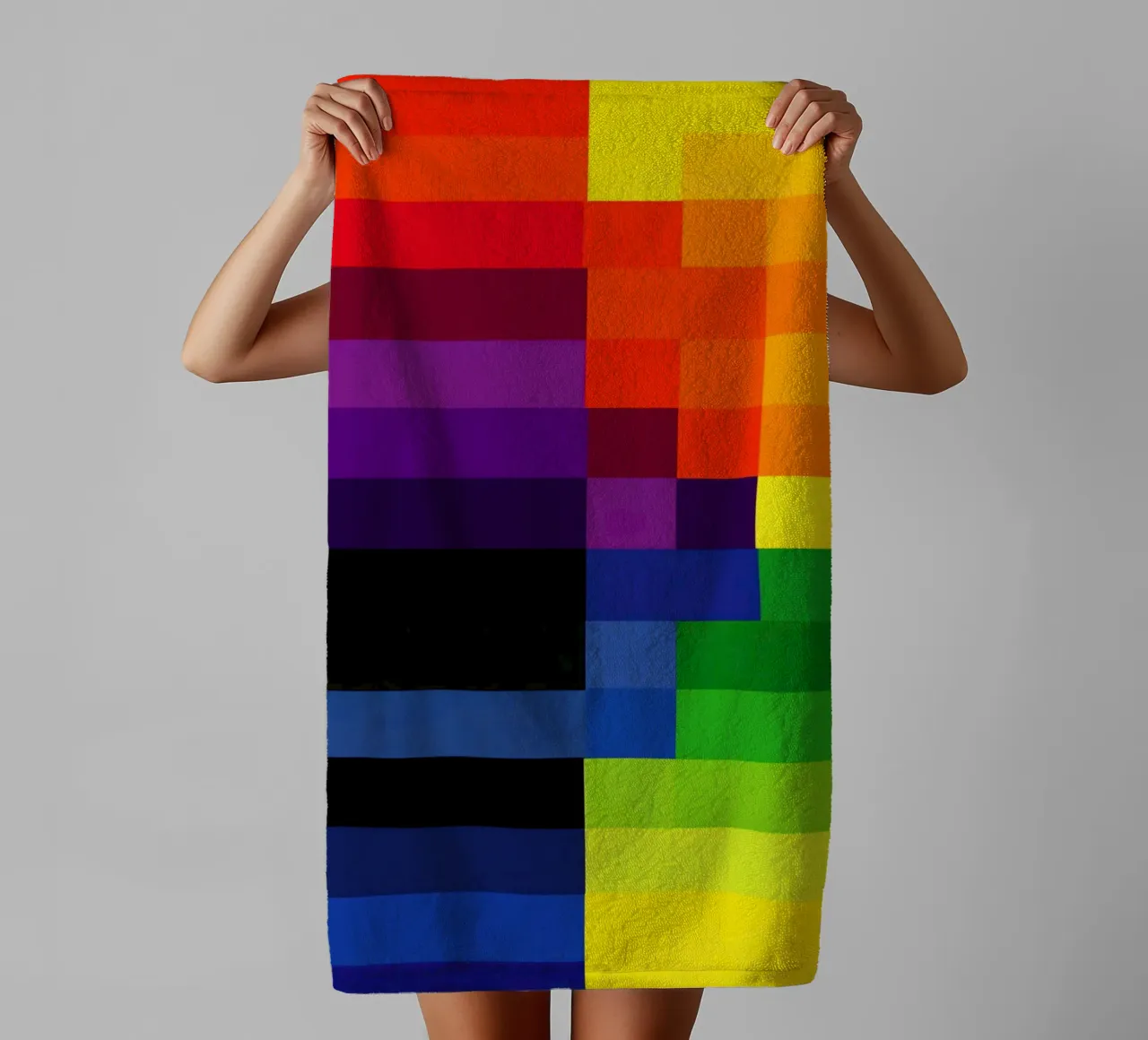 Blue hour between day and night | Abstract colour fields towel by Autofocus