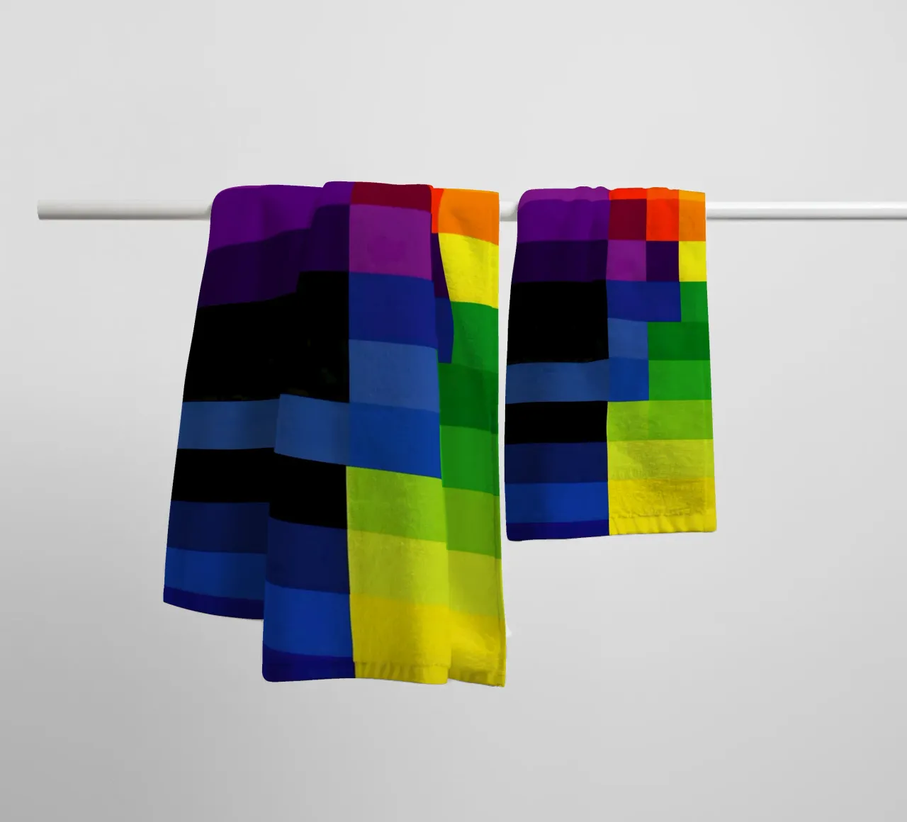 L'heure bleue entre le jour et la nuit | Champs de couleurs abstraites serviette de bain de Autofocus