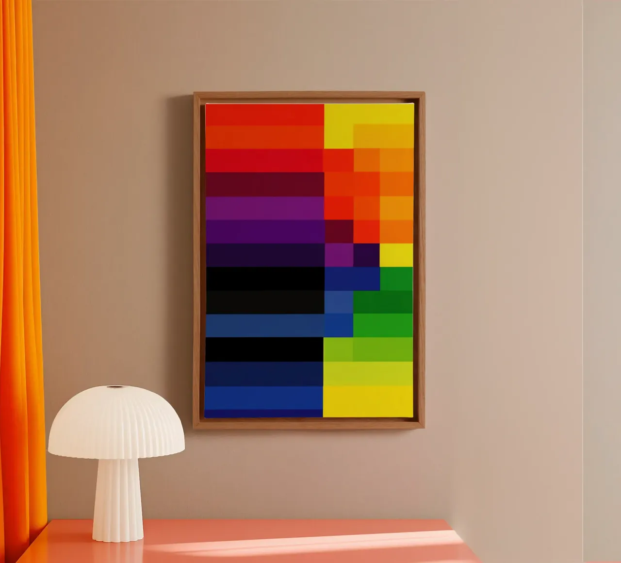 Blue hour between day and night | Abstract colour fields canvas by Autofocus