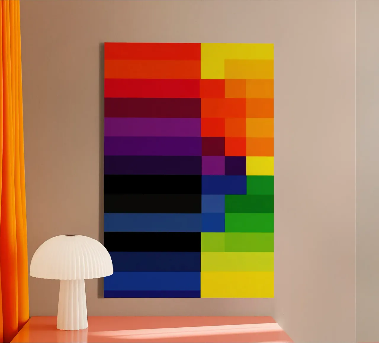 Blue hour between day and night | Abstract colour fields canvas by Autofocus