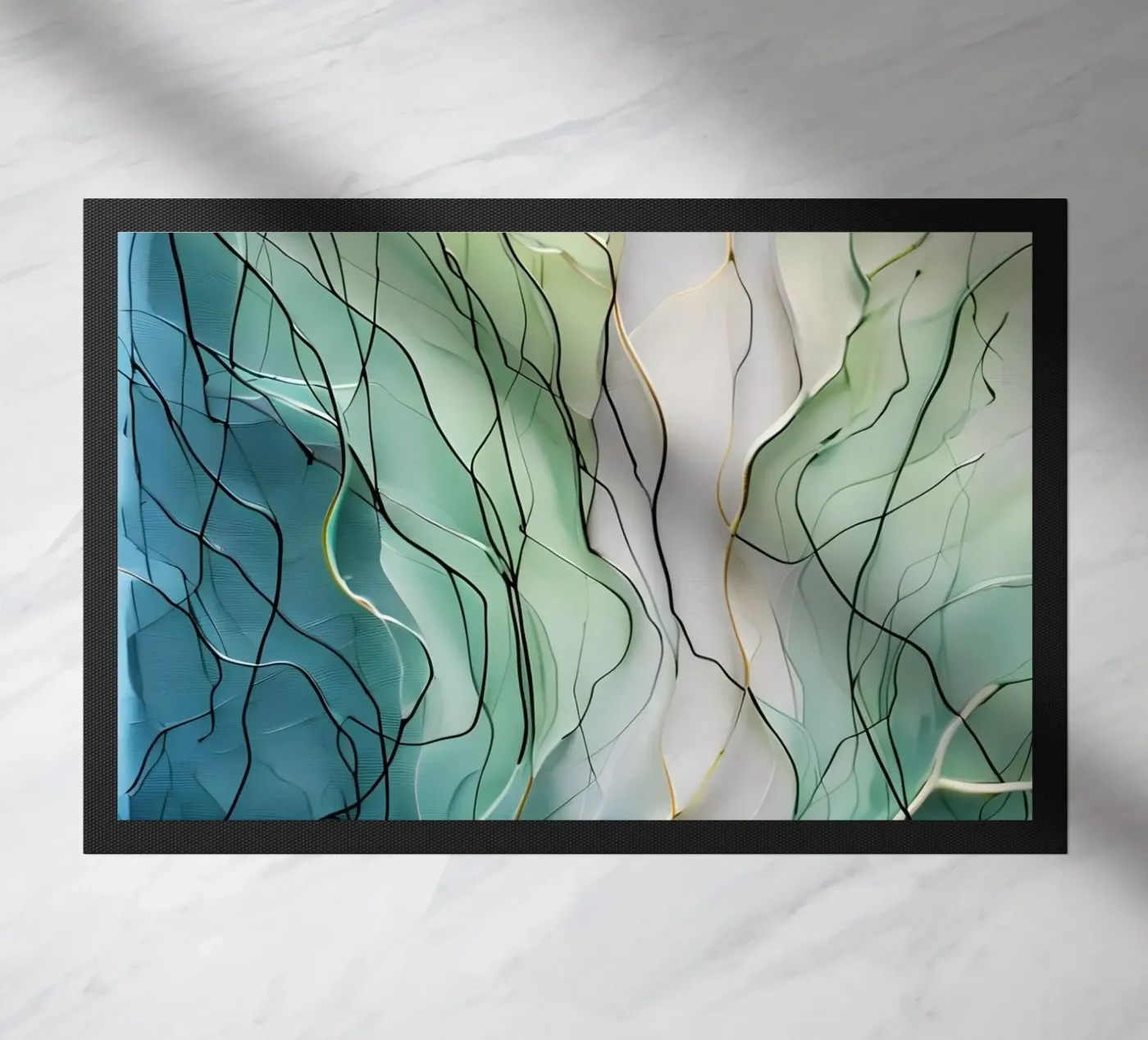 Verdant Currents doormat by Artistic-shop