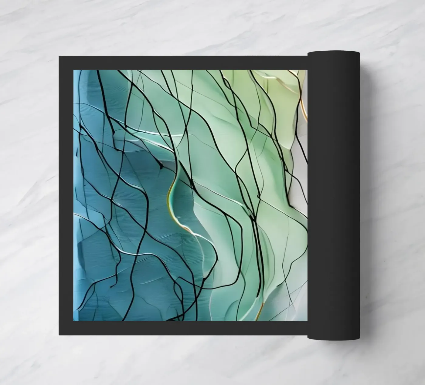 Verdant Currents doormat by Artistic-shop