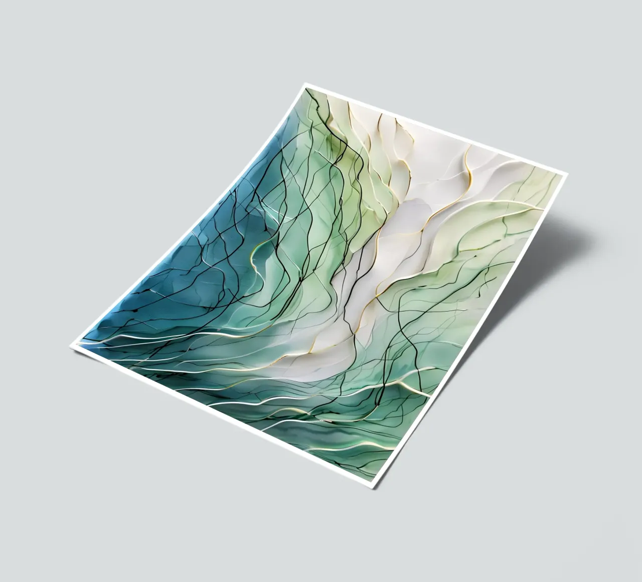 Groene stromingen stickervel van Artistic-shop