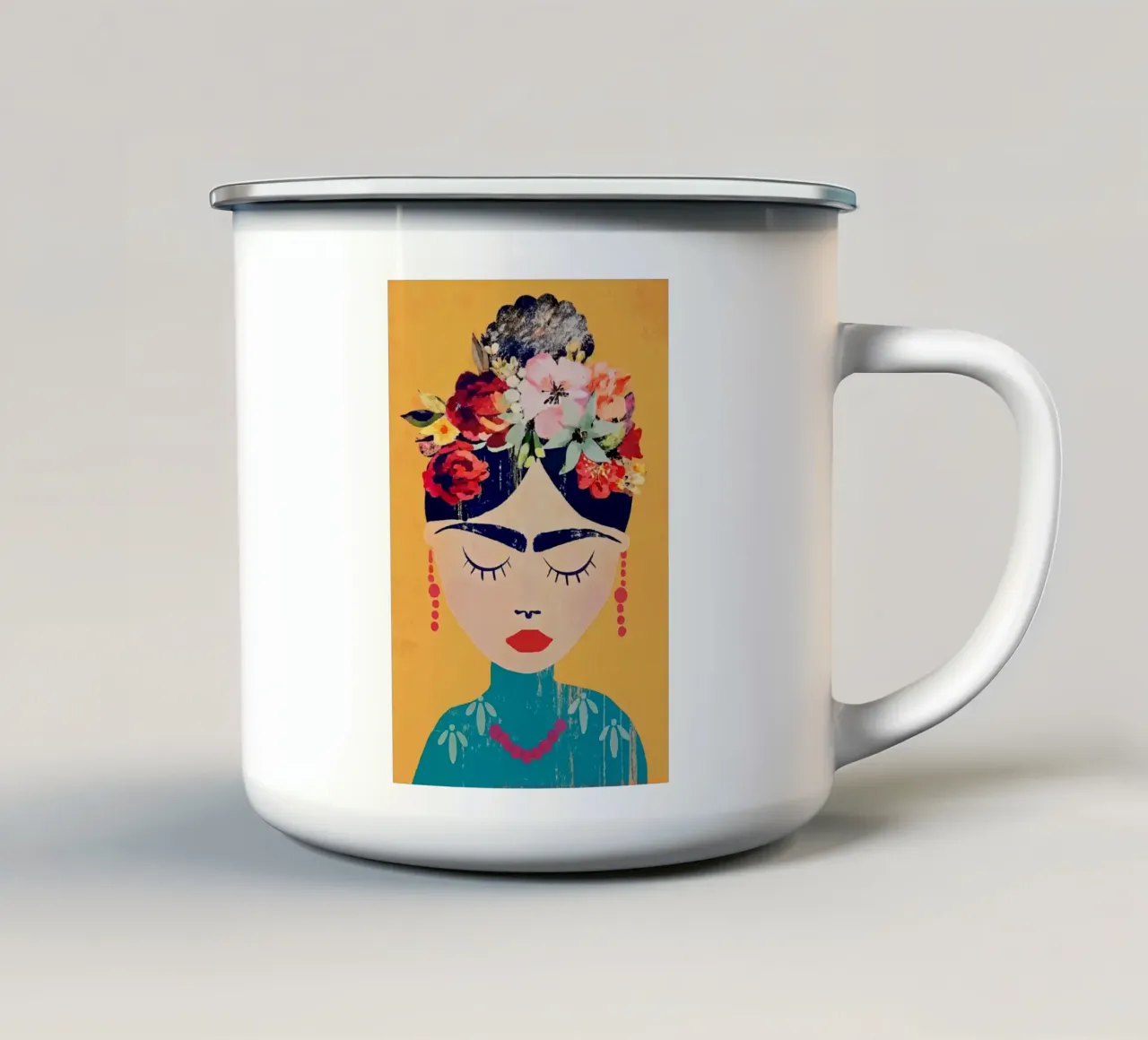 Floral Frida tazza in smalto da Studio Sori