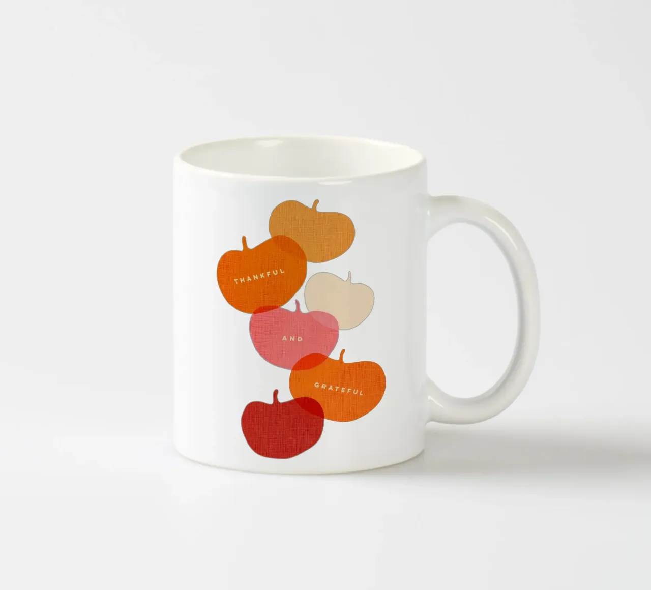 Gratitudine e riconoscenza - Arte della zucca autunnale minimale tazza in ceramica da Dominique Vari