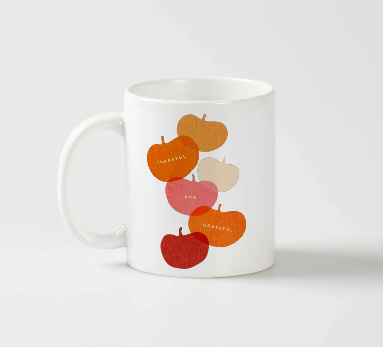 Gratitudine e riconoscenza - Arte della zucca autunnale minimale tazza in ceramica da Dominique Vari
