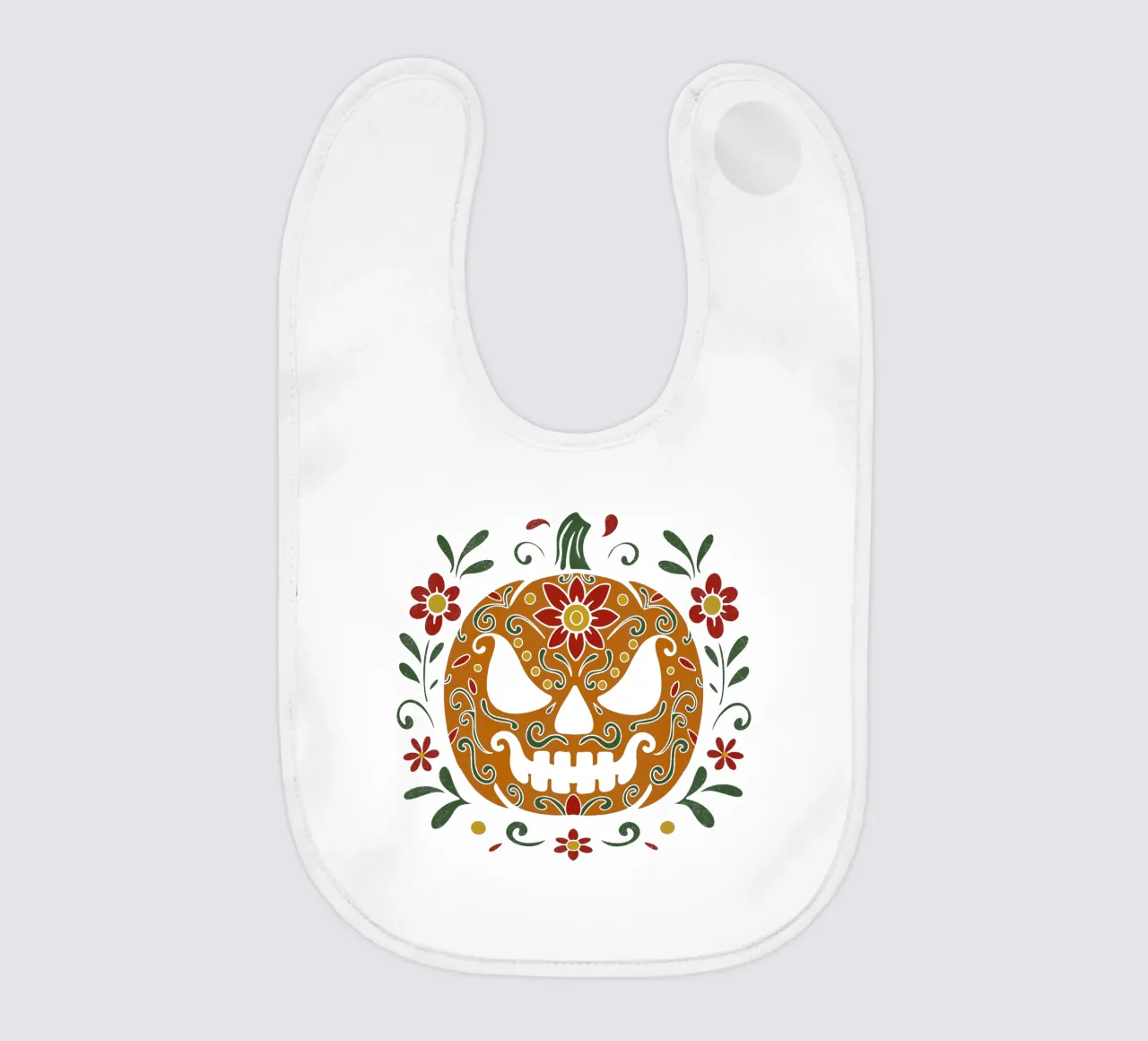 Teschio di zucca di zucchero bavaglino da Loobs
