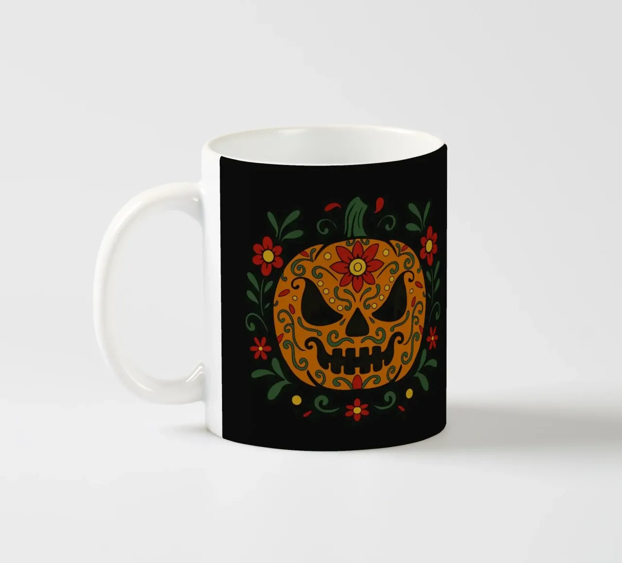 Teschio di zucca di zucchero tazza in ceramica da Loobs