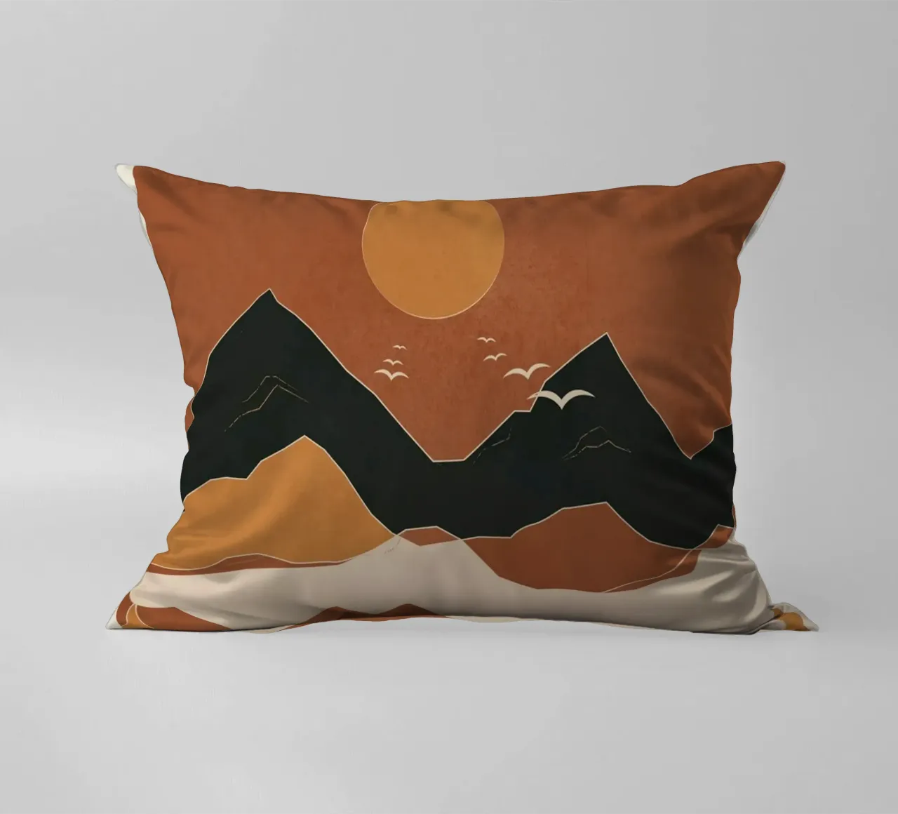 Minimal Abstract Art Landscape 01 cuscino da Nadjaa