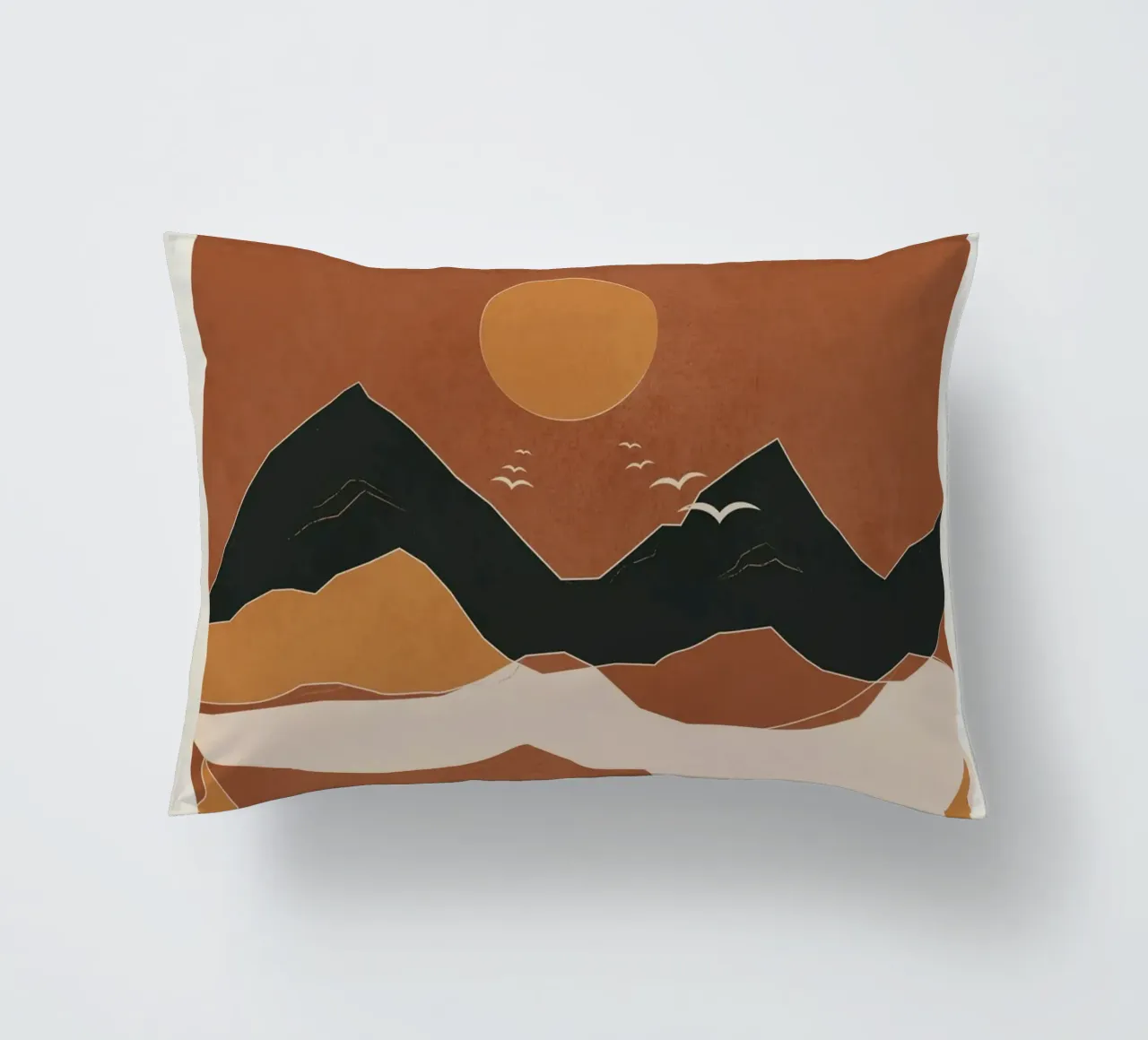 Minimal Abstract Art Landscape 01 cuscino da Nadjaa