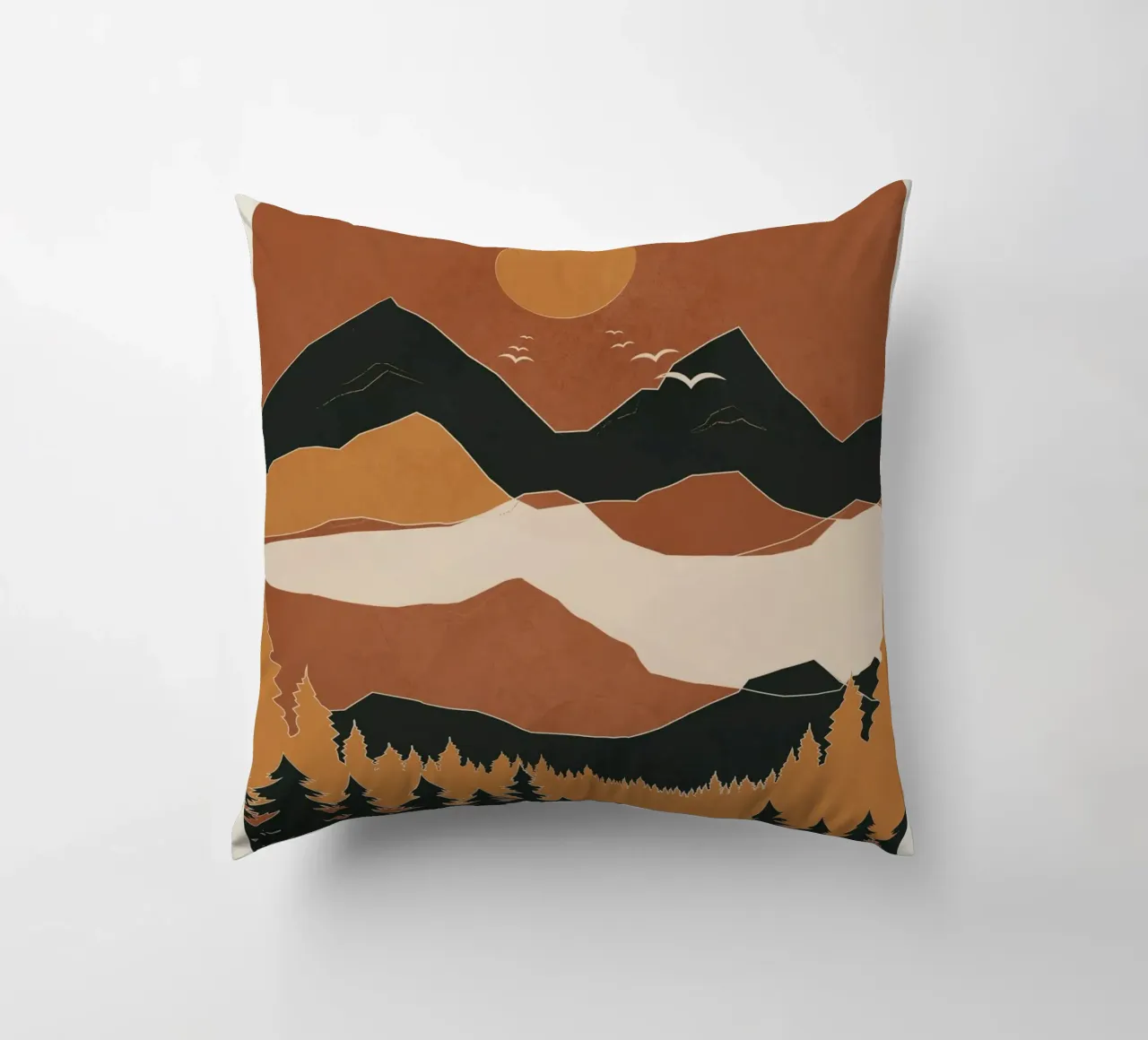 Minimal Abstract Art Landscape 01 cuscino da Nadjaa
