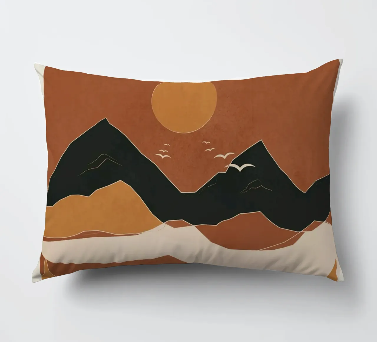 Minimal Abstract Art Landscape 01 cuscino da Nadjaa
