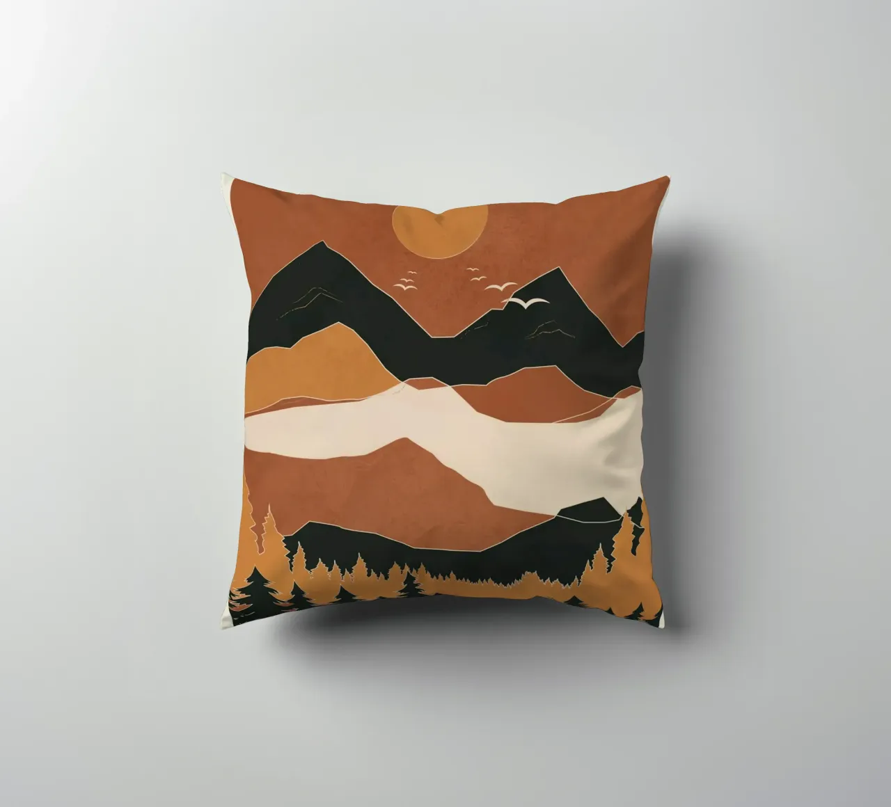Minimal Abstract Art Landscape 01 cuscino da Nadjaa