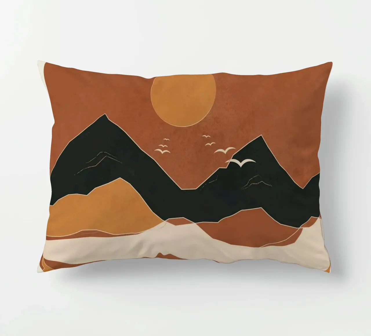 Minimal Abstract Art Landscape 01 cuscino da Nadjaa