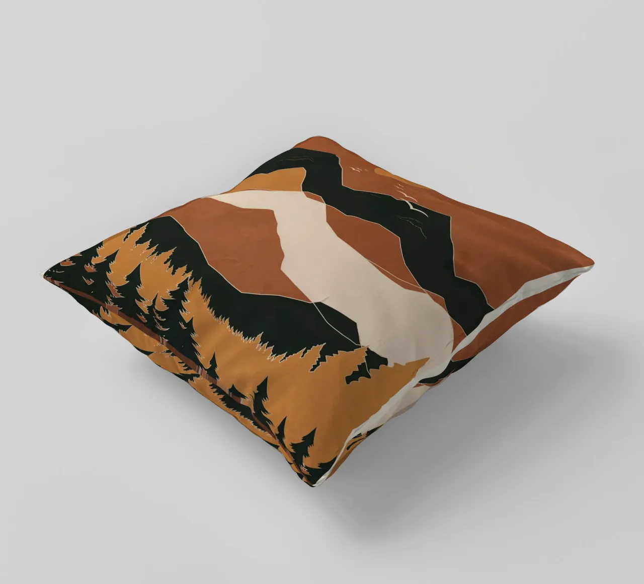 Minimal Abstract Art Landscape 01 cuscino da Nadjaa