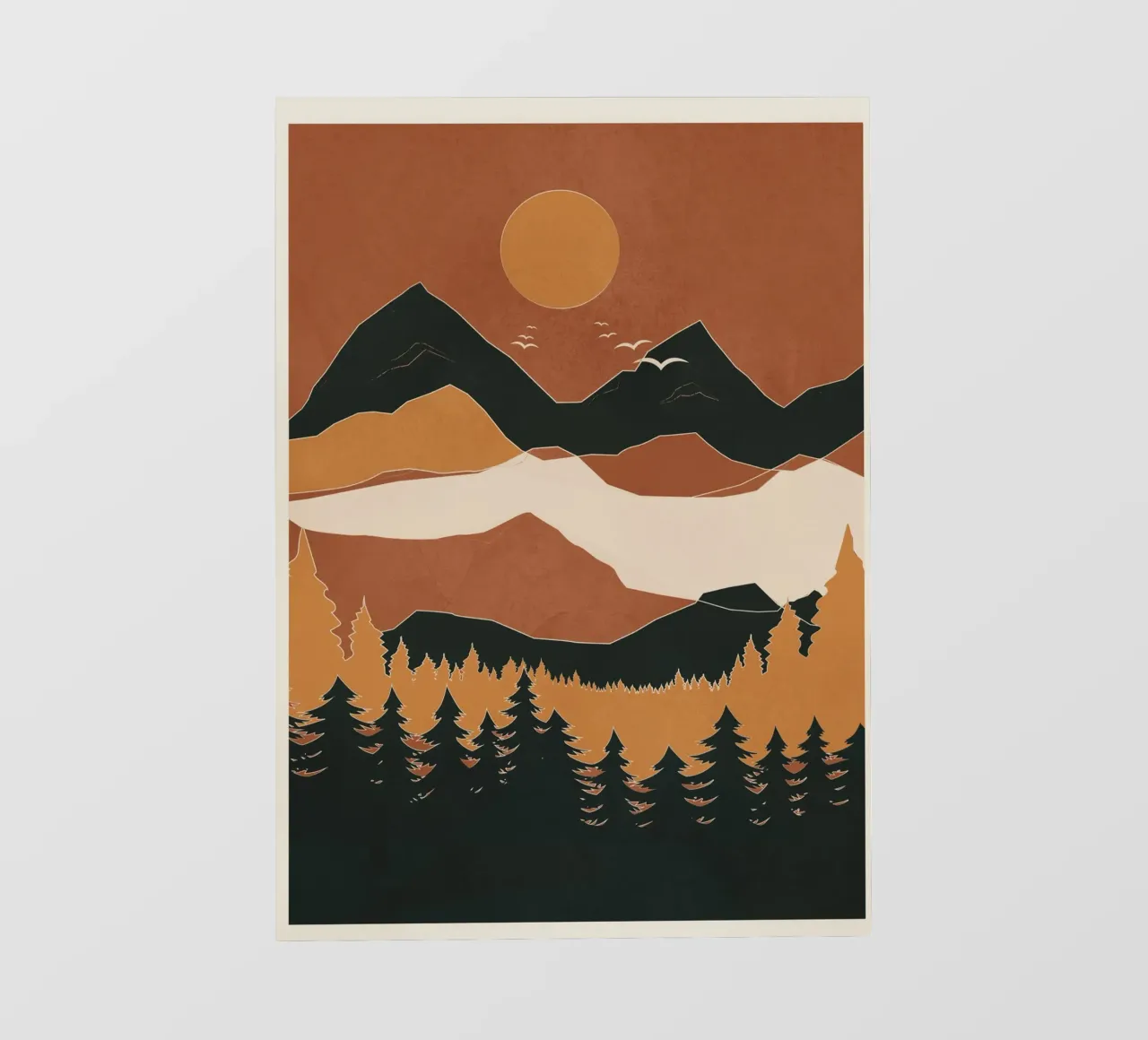 Minimal Abstract Art Landscape 01 telo in pvc da Nadjaa