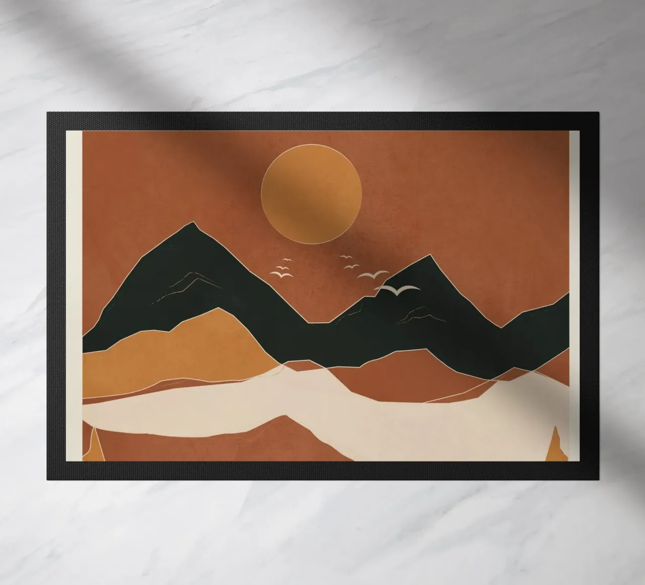 Minimal Abstract Art Landscape 01 zerbino da Nadjaa