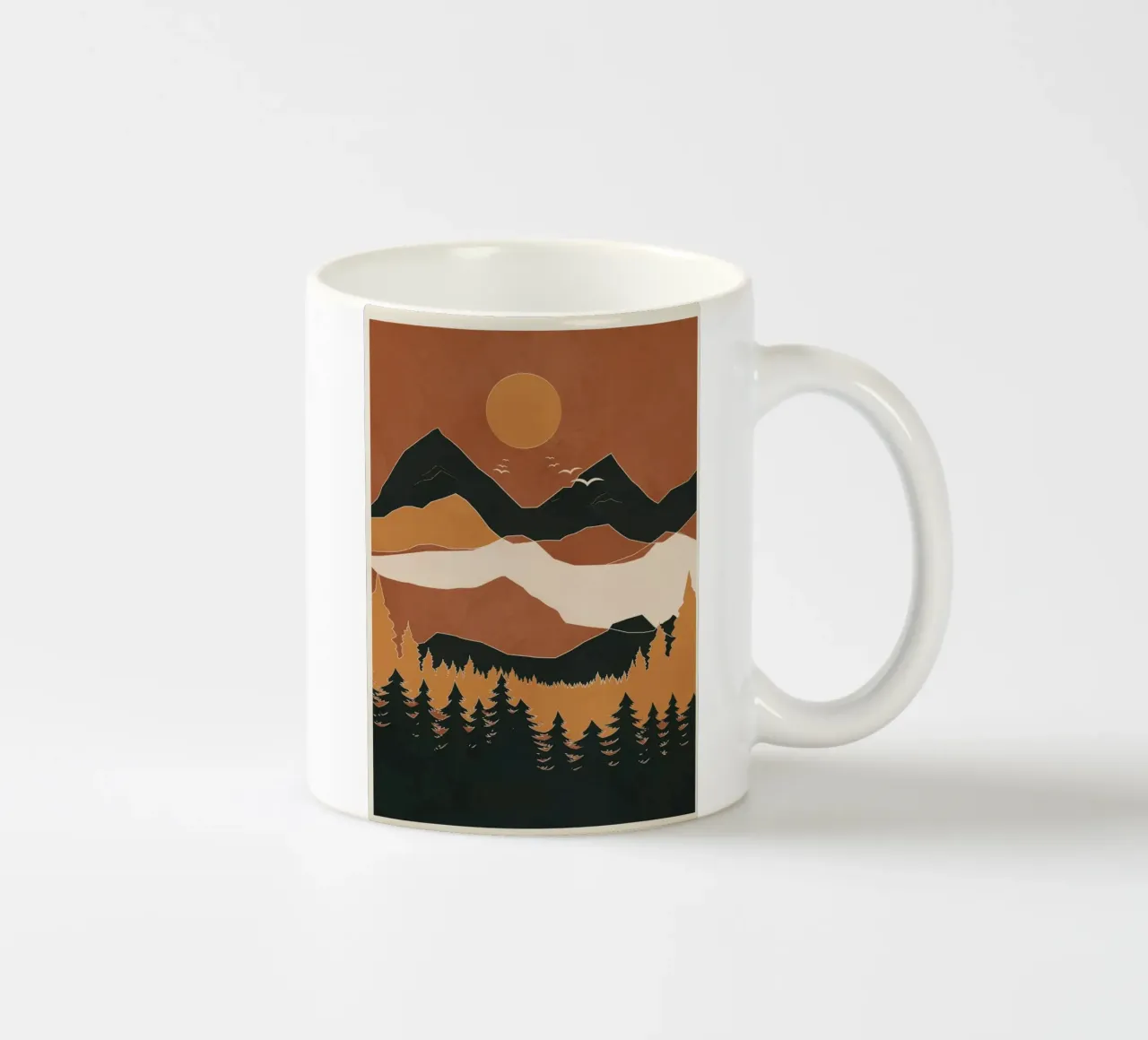 Minimal Abstract Art Landscape 01 tazza in ceramica da Nadjaa