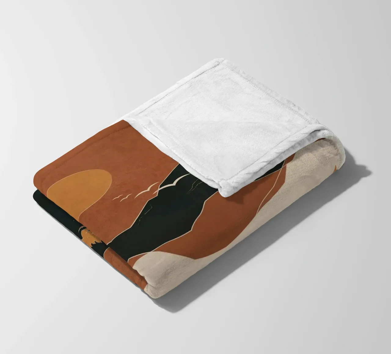 Minimal Abstract Art Landscape 01 coperta in pile da Nadjaa