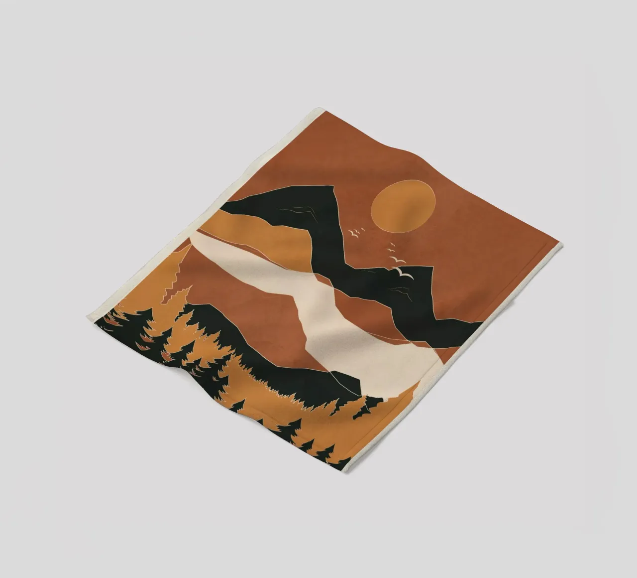 Minimal Abstract Art Landscape 01 coperta in pile da Nadjaa