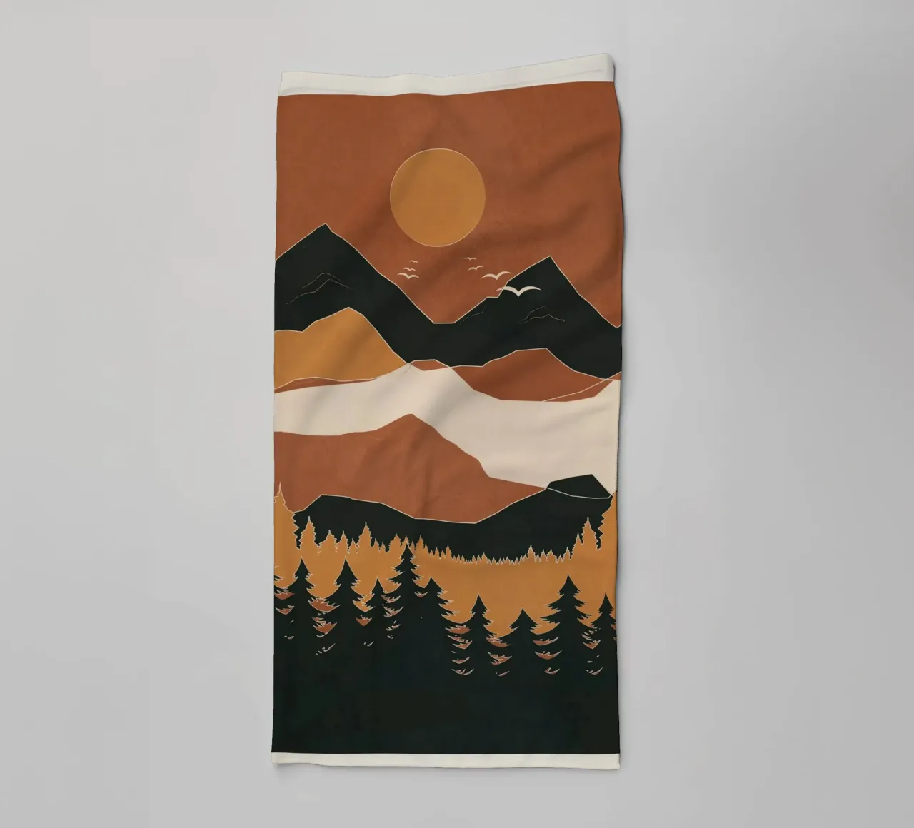 Minimal Abstract Art Landscape 01 towel by Nadjaa