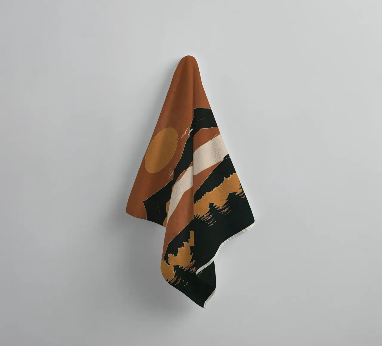 Minimal Abstract Art Landscape 01 towel by Nadjaa