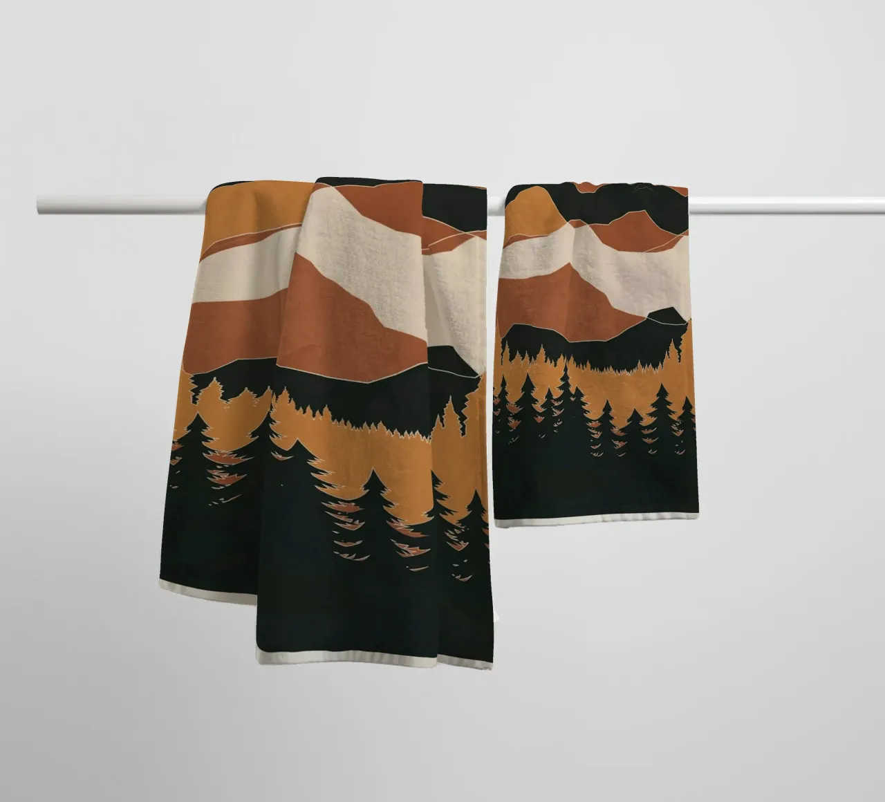 Minimal Abstract Art Landscape 01 towel by Nadjaa