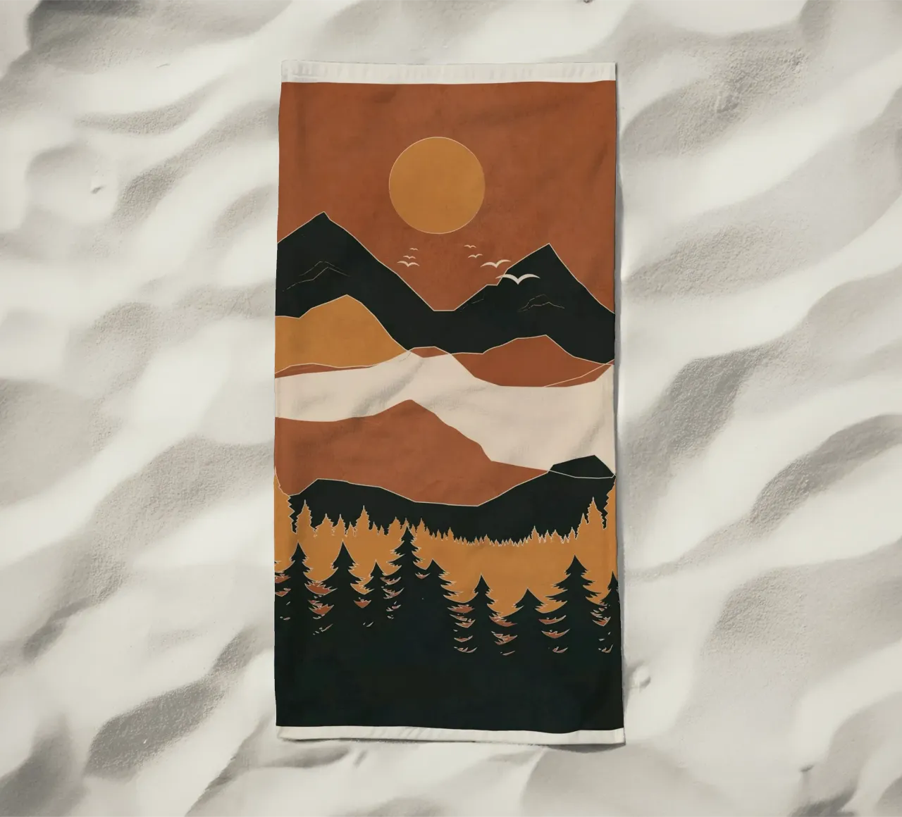 Minimal Abstract Art Landscape 01 telo mare da Nadjaa