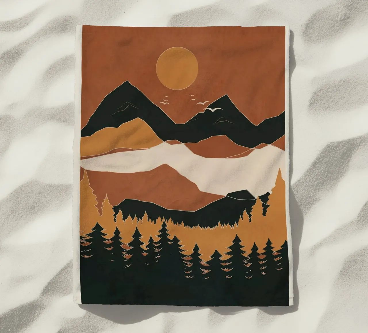 Minimal Abstract Art Landscape 01 telo mare da Nadjaa